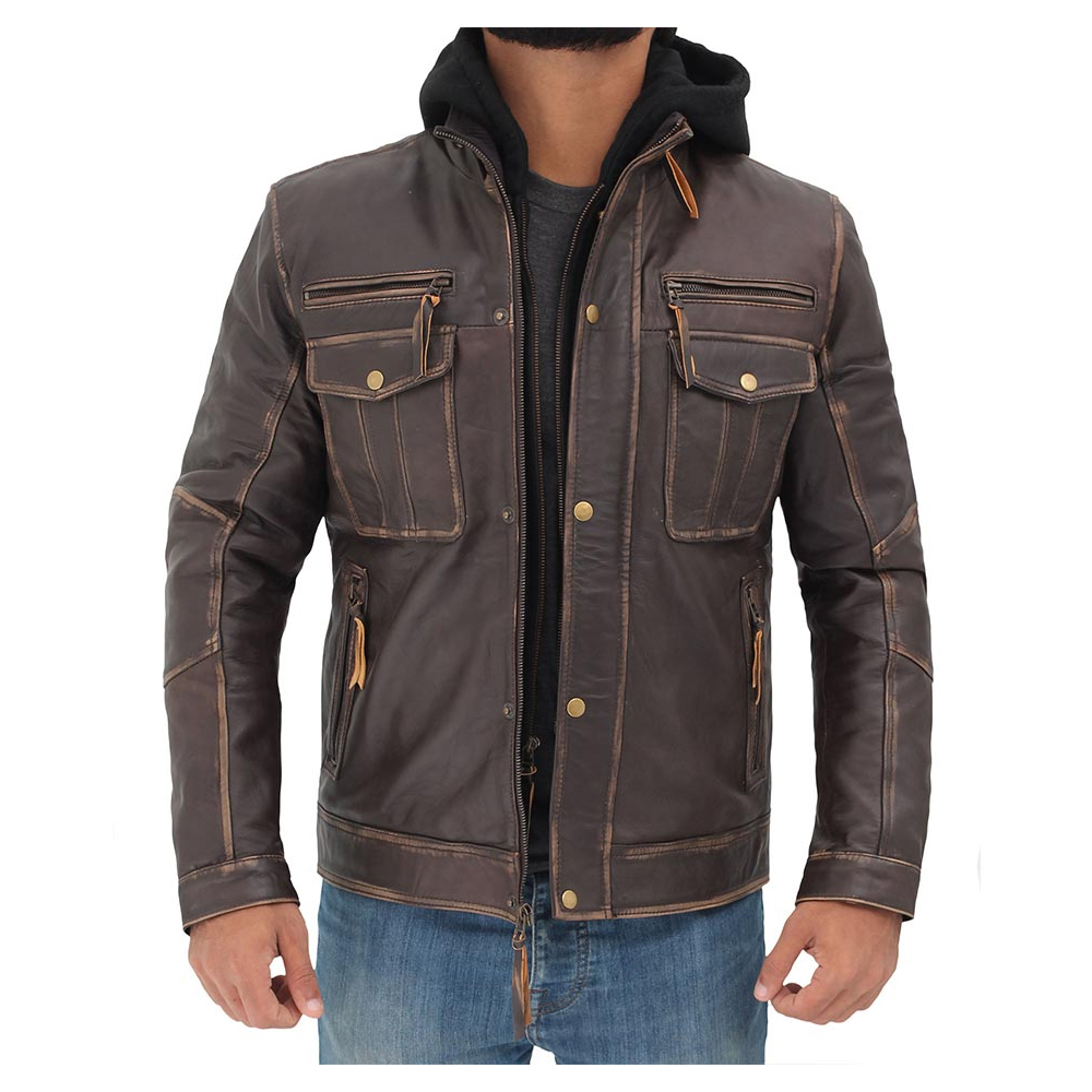 Hooded Leather Jackets