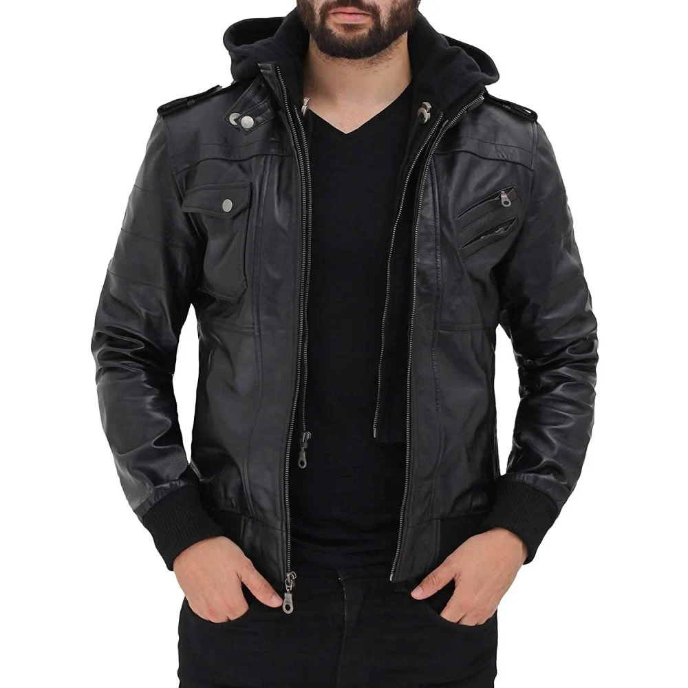Hooded Leather Jackets